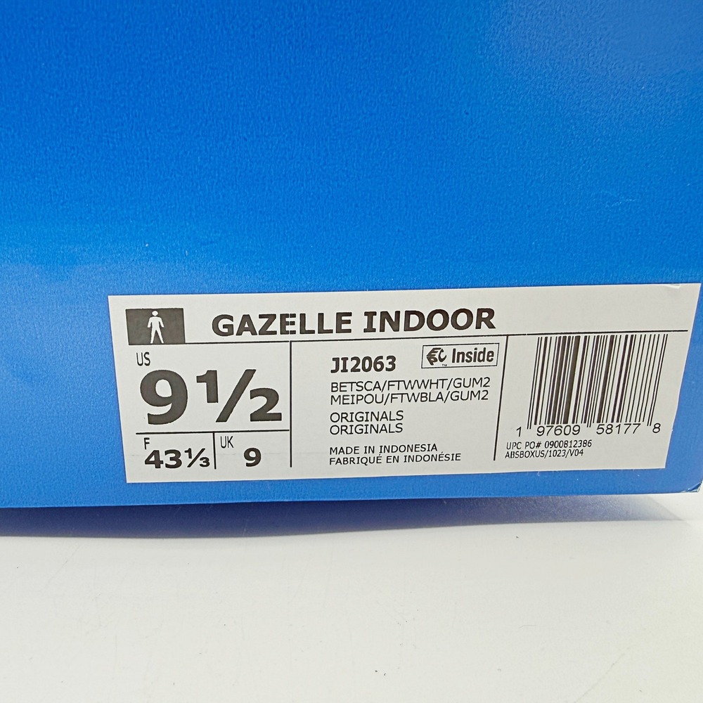 Adidas Gazelle Indoor Shoes Size 9.5 Mens Better Scarlet White Gum JI2063, NEW - Picture 13 of 13